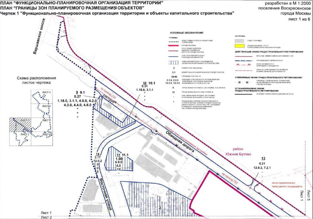 Постановление Правительства Москвы от 25.09.2019 N 1253-ПП "Об утверждении проекта планировки территории вблизи города Щербинка и с/т "Биофизика" поселения Воскресенское города Москвы"