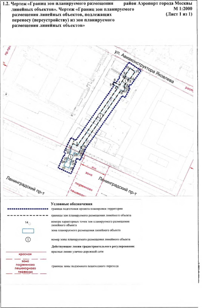 Постановление Правительства Москвы от 19.11.2019 N 1529-ПП "Об утверждении проекта планировки территории линейного объекта - кабельный коллектор от улицы Авиаконструктора Яковлева до Ленинградского проспекта"