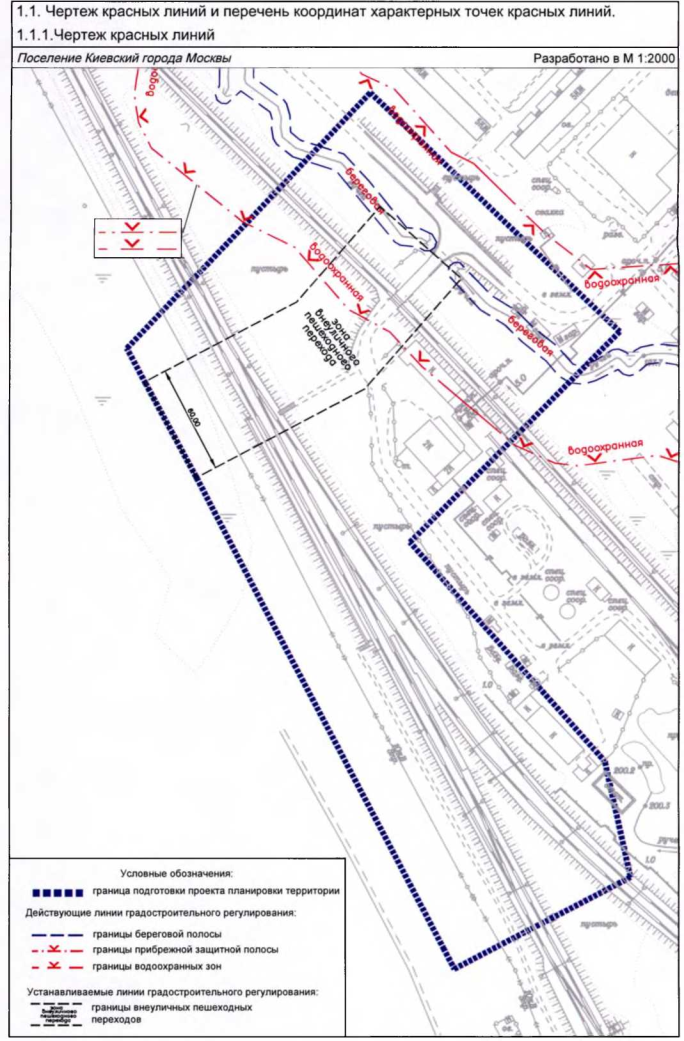 Постановление Правительства Москвы от 10.12.2019 N 1678-ПП "Об утверждении проекта планировки территории линейных объектов - внеуличные пешеходные переходы через железнодорожные пути Большого кольца Московской железной дороги вблизи остановочного пункта "Поселок Киевский"