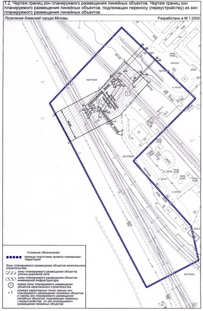 Постановление Правительства Москвы от 10.12.2019 N 1678-ПП "Об утверждении проекта планировки территории линейных объектов - внеуличные пешеходные переходы через железнодорожные пути Большого кольца Московской железной дороги вблизи остановочного пункта "Поселок Киевский"