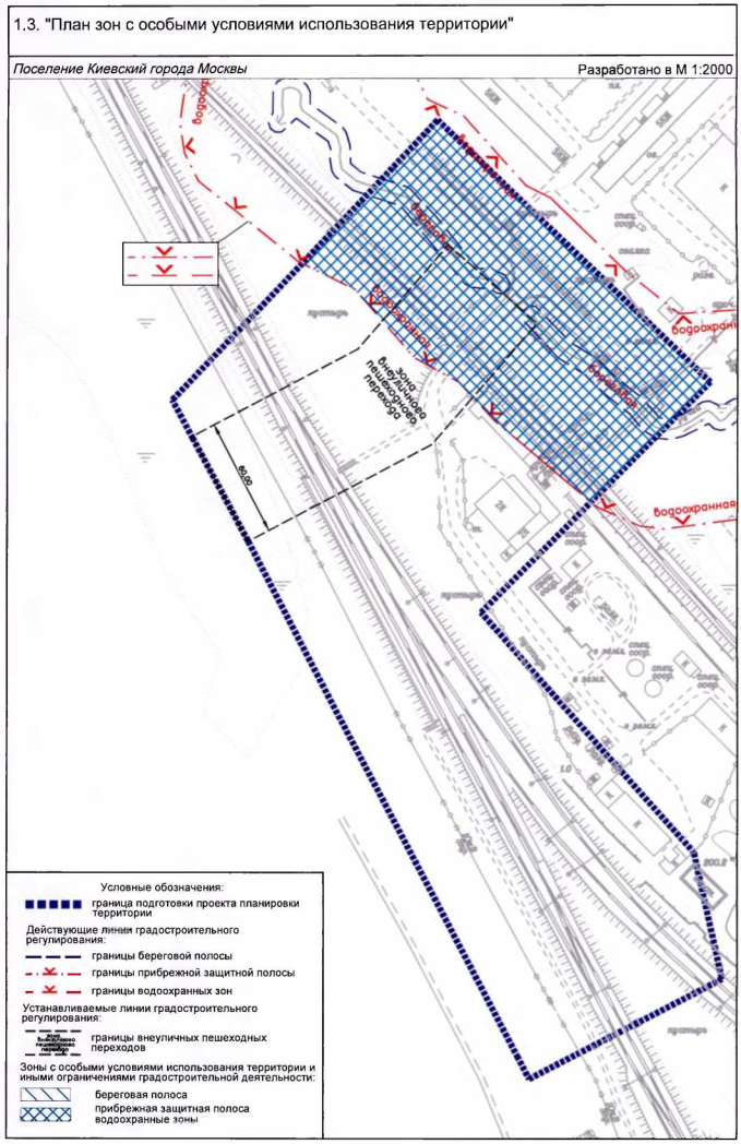 Постановление Правительства Москвы от 10.12.2019 N 1678-ПП "Об утверждении проекта планировки территории линейных объектов - внеуличные пешеходные переходы через железнодорожные пути Большого кольца Московской железной дороги вблизи остановочного пункта "Поселок Киевский"