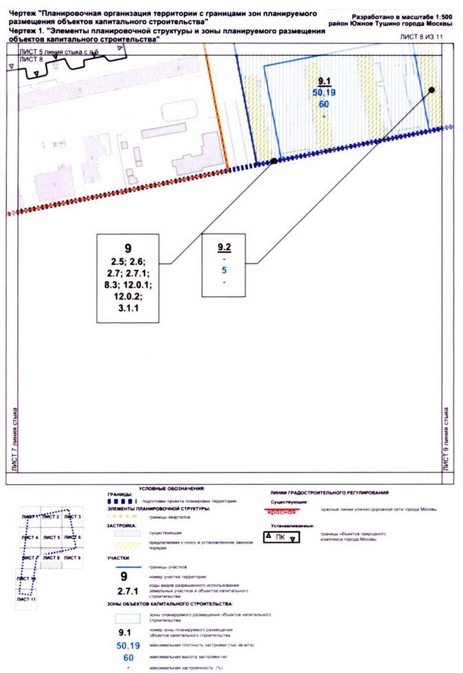 Постановление Правительства Москвы от 25.12.2020 N 2393-ПП "Об утверждении проекта планировки территории микрорайонов 9, 11 района Южное Тушино города Москвы"