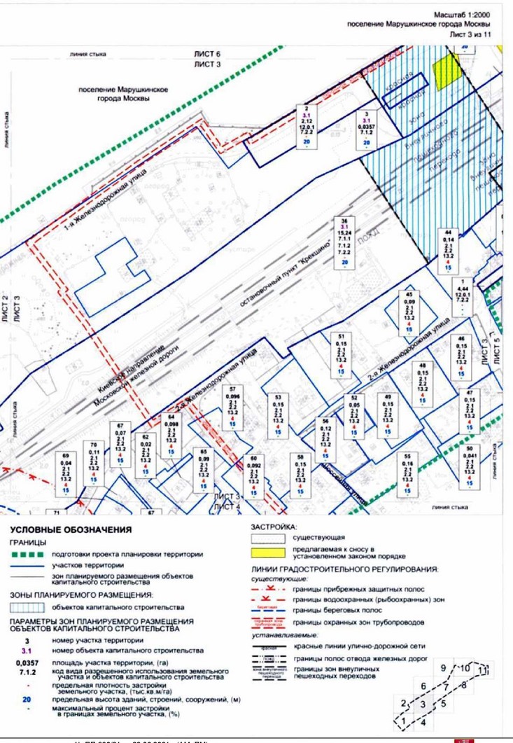 Постановление Правительства Москвы от 22.06.2021 N 880-ПП "Об утверждении проекта планировки территории вдоль Киевского направления Московской железной дороги на участке от Киевского вокзала до остановочного пункта "Апрелевка", остановочный пункт "Крекшино"
