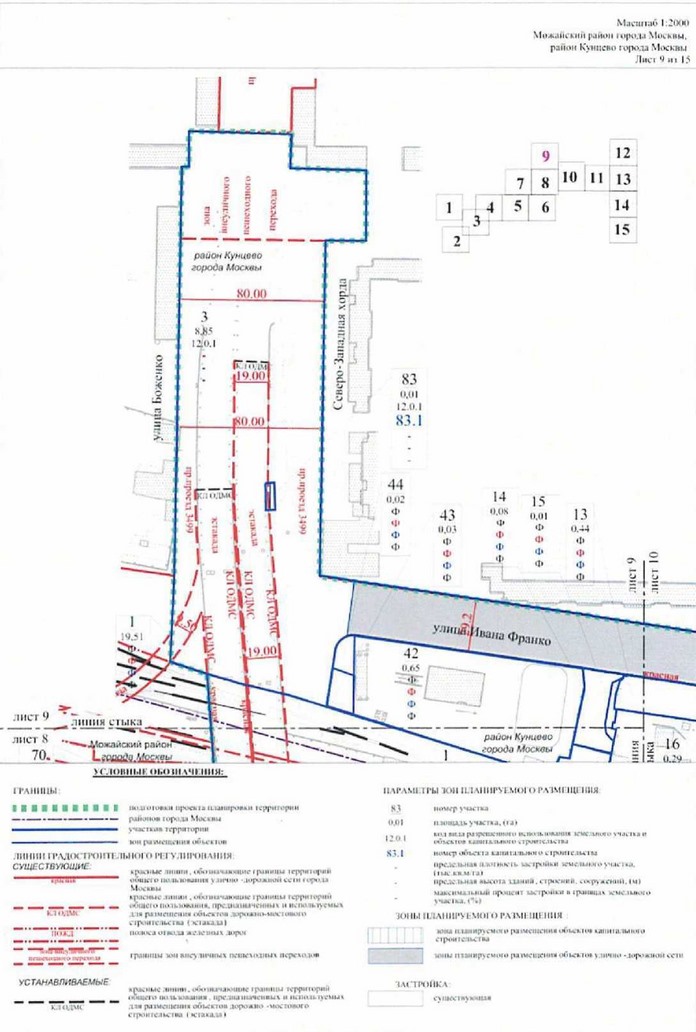 Постановление Правительства Москвы от 13.07.2021 N 1009-ПП "Об утверждении проекта планировки территории, прилегающей к Московским центральным диаметрам: МЦД-1 "Одинцово-Лобня", участок от границ Москвы до станции Рабочий посёлок"