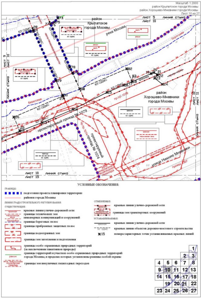 Постановление Правительства Москвы от 26.10.2022 N 2342-ПП "Об утверждении проекта планировки территории пешеходных мостов и набережной Москвы-реки в Мневниковской пойме"