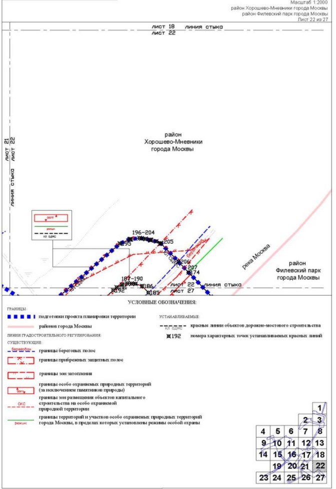 Постановление Правительства Москвы от 26.10.2022 N 2342-ПП "Об утверждении проекта планировки территории пешеходных мостов и набережной Москвы-реки в Мневниковской пойме"