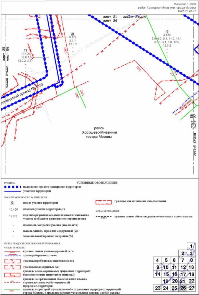 Постановление Правительства Москвы от 26.10.2022 N 2342-ПП "Об утверждении проекта планировки территории пешеходных мостов и набережной Москвы-реки в Мневниковской пойме"
