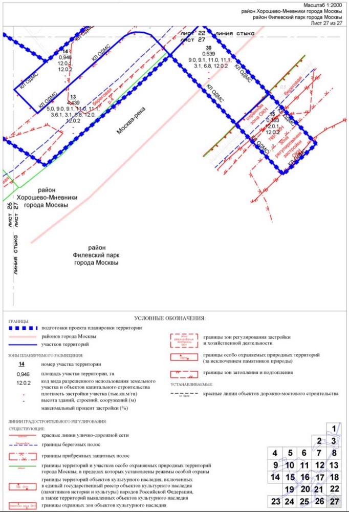 Постановление Правительства Москвы от 26.10.2022 N 2342-ПП "Об утверждении проекта планировки территории пешеходных мостов и набережной Москвы-реки в Мневниковской пойме"