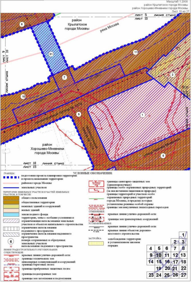 Постановление Правительства Москвы от 26.10.2022 N 2342-ПП "Об утверждении проекта планировки территории пешеходных мостов и набережной Москвы-реки в Мневниковской пойме"