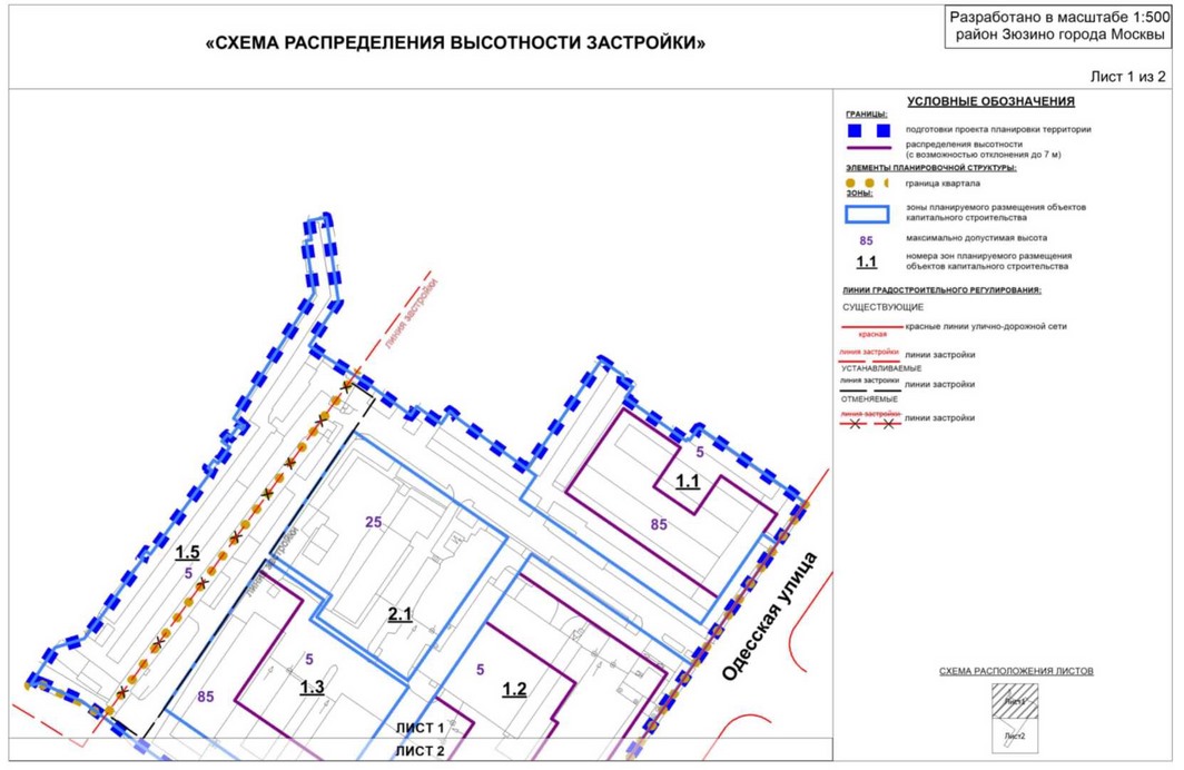 Постановление Правительства Москвы от 16.11.2022 N 2530-ПП "Об утверждении проекта планировки территории по адресу: Одесская улица, владения 4 - 6 района Зюзино города Москвы"