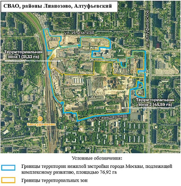 Постановление Правительства Москвы от 01.10.2025 N 2391-ПП "О комплексном развитии территории нежилой застройки города Москвы N 1, расположенной в производственной зоне N 49 "Бескудниково" (территории 1, 2)". Рис. 1